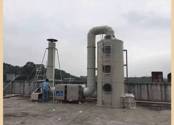 Waste gas treatment equipment